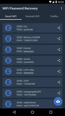 WiFi Password Recovery android App screenshot 0