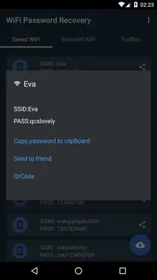 WiFi Password Recovery android App screenshot 1