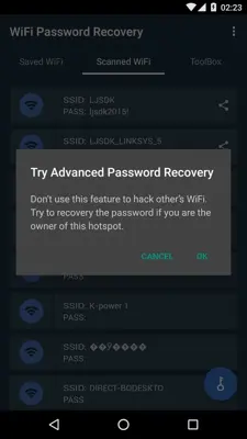 WiFi Password Recovery android App screenshot 5